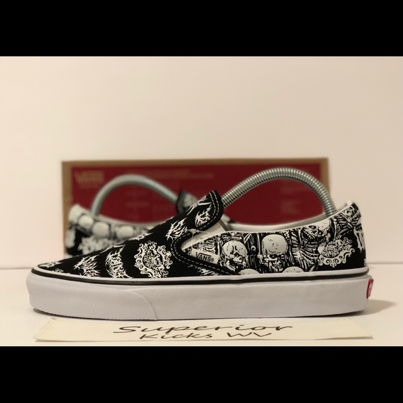 forgotten bones slip on vans